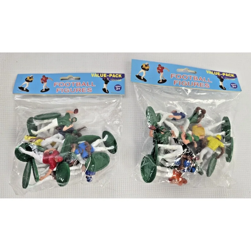 Lot of 2 Football Figures James Paul Toys Cake Decor Toppers  24 Total